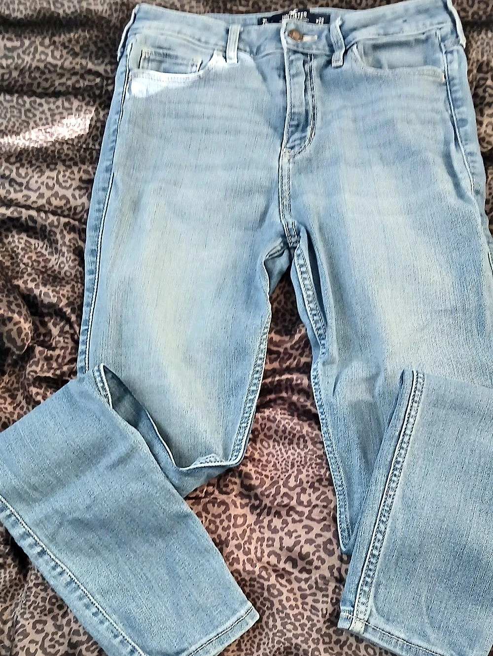 Womens Hollister High-Rise Super Skinny Soft Stretch Jeans Blue Waist 28